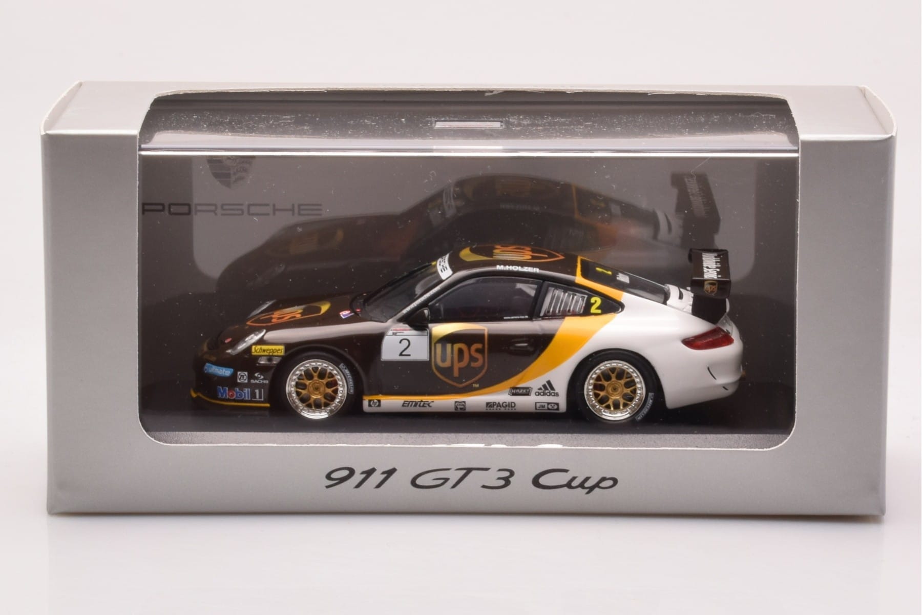 Porsche 911 997 GT3 Cup #2 UPS Holzer 2008 Minichamps 1:43 WAP02002218 Metall — bild 4 av 4