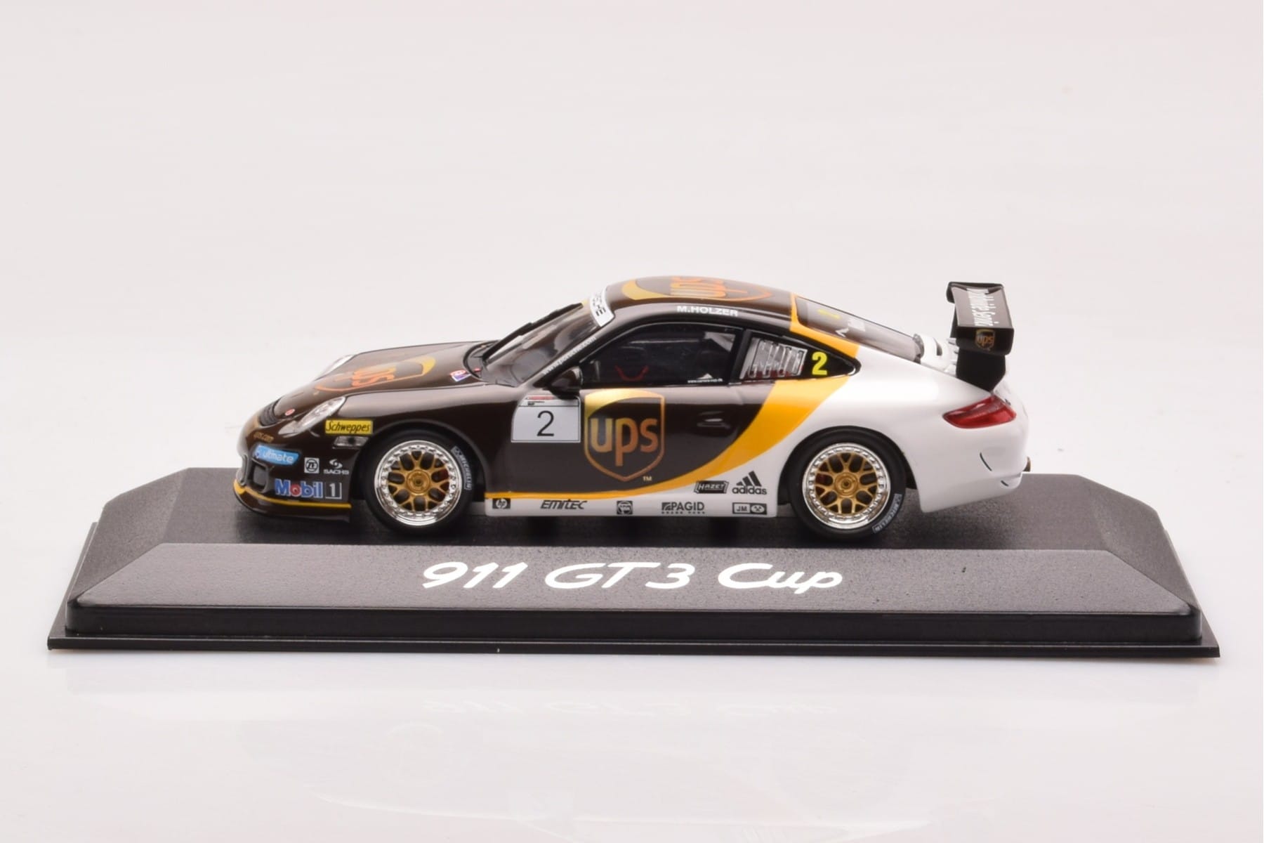 Porsche 911 997 GT3 Cup #2 UPS Holzer 2008 Minichamps 1:43 WAP02002218 Metall