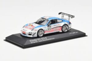 Porsche 911 997 GT3 R Cybernet #123 Fumal / Thiry / Rosenlad / Lefort 24 Hours of Spa 2011 Minichamps 1:43 400118923 Metall — bild 2 av 4