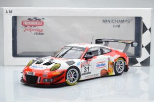 Porsche 911 GT3 R Frikadelli Racing Team #31 M. Arnold / I. Fernandez Winners VLN Round 3 2018 Minichamps 1:18 153186991 Meta — bild 6 av 6
