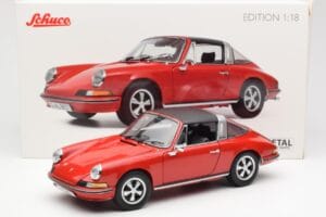 Porsche 911 Targa S Röd Schuco 1:18 450036200 Metall — bild 9 av 9
