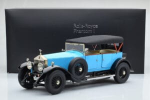 Rolls-Royce Phantom I Cabriolet Blå Kyosho 1:18 08931LB Metall — bild 9 av 9