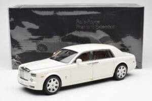 Rolls-Royce Phantom VII EWB English Vit Kyosho 1:18 08841EW2 Metall — bild 8 av 8