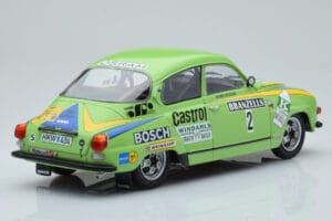 Saab 96 V4 #2 S. Blomqvist / H. Sylvan Rally Sweden 1976 IXO 1:18 18RMC085B Metall — bild 2 av 6