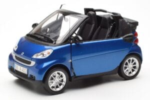 Smart Fortwo 451 Cabrio Blå & Svart Minichamps 1:18 150036330 Metall — bild 2 av 8