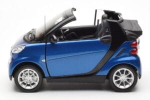 Smart Fortwo 451 Cabrio Blå & Svart Minichamps 1:18 150036330 Metall — bild 4 av 8