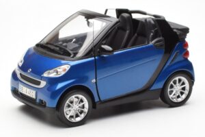 Smart Fortwo 451 Cabrio Blå & Svart Minichamps 1:18