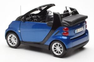 Smart Fortwo 451 Cabrio Blå & Svart Minichamps 1:18 150036330 Metall — bild 7 av 8