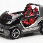 Smart Fortwo Crossblade Cabriolet Silver Svart Kyosho 1:18