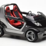Smart Fortwo Crossblade Cabriolet Silver Svart Kyosho 1:18 - image 4 of 6