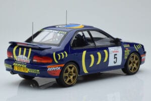 Subaru Impreza 555 #5 C. Sainz / L. Moya Tour de Corse 1995 IXO 1:18 18RMC063A Metall — bild 2 av 6