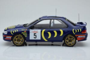 Subaru Impreza 555 #5 C. Sainz / L. Moya Tour de Corse 1995 IXO 1:18 18RMC063A Metall — bild 3 av 6