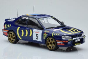 Subaru Impreza 555 #5 C. Sainz / L. Moya Tour de Corse 1995 IXO 1:18 18RMC063A Metall — bild 4 av 6