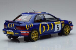 Subaru Impreza #5 C. Sainz / L. Moya 2nd Place Rally Monte Carlo 1995 Kyosho 1:18 08962B Metall — bild 3 av 9