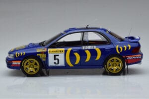 Subaru Impreza #5 C. Sainz / L. Moya 2nd Place Rally Monte Carlo 1995 Kyosho 1:18 08962B Metall — bild 4 av 9