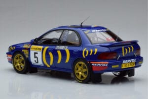 Subaru Impreza #5 C. Sainz / L. Moya 2nd Place Rally Monte Carlo 1995 Kyosho 1:18 08962B Metall — bild 6 av 9