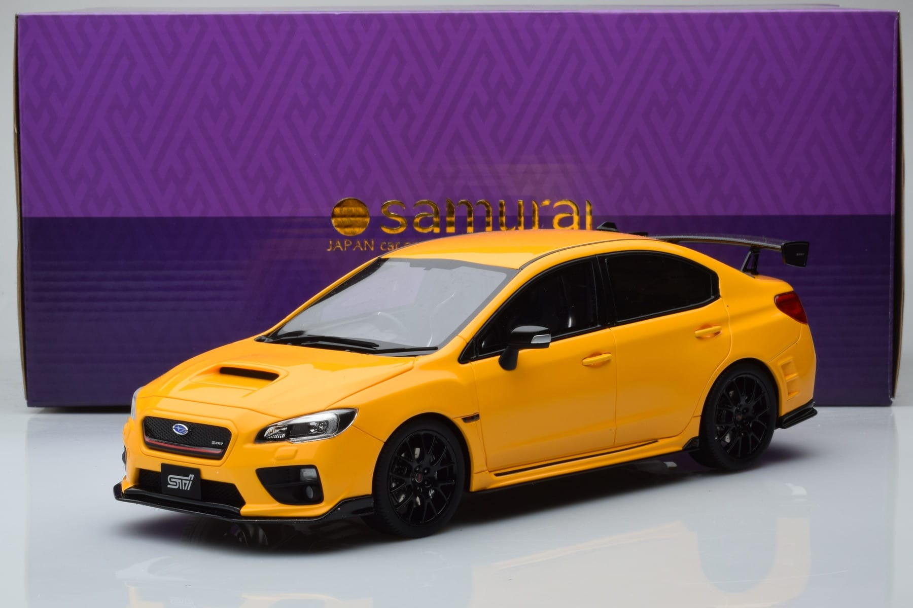 Subaru Impreza WRX STI Nurburgring Challenge Package Gul Kyosho 1:18 KSR18021Y Resin — bild 5 av 5
