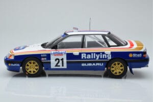 Subaru Legacy RS #21 C. McRae / D. Ringer RAC Rally 1991 IXO 1:18 18RMC080B Metall — bild 3 av 6