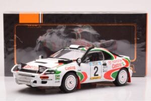 Toyota Celica Turbo 4WD ST185 #2 M. Alén / I. Kivimäki Safari Rally 1993 IXO 1:18 18RMC150B Metall — bild 6 av 6