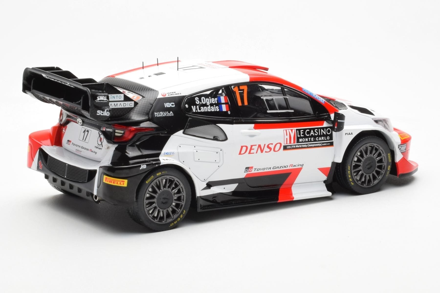 Toyota GR Yaris Rally1 #17 S. Ogier / B. Veillas Rally Monte Carlo 2023 IXO 1:18 18RMC152A Metall — bild 2 av 6