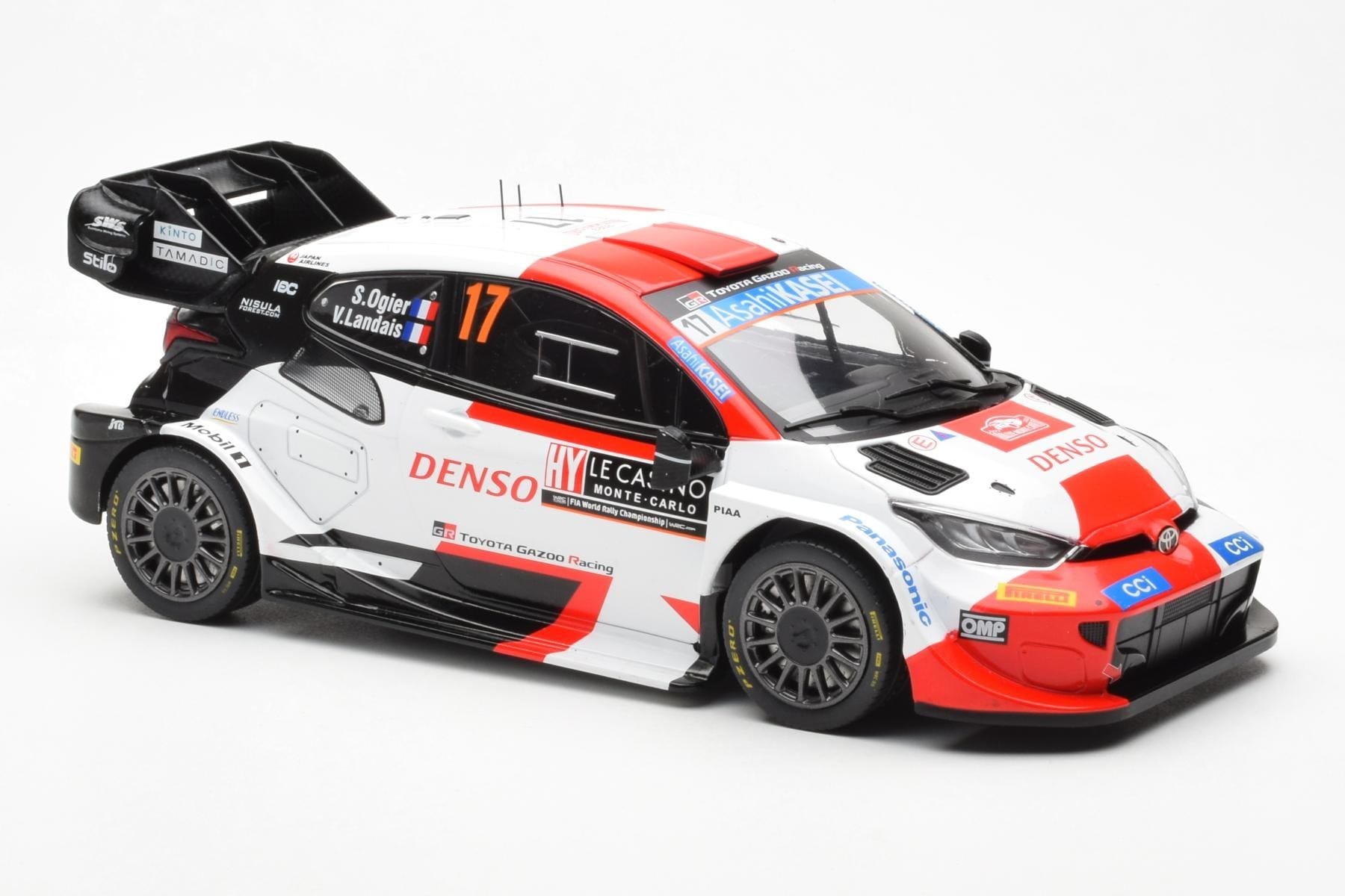 Toyota GR Yaris Rally1 #17 S. Ogier / B. Veillas Rally Monte Carlo 2023 IXO 1:18 18RMC152A Metall — bild 4 av 6