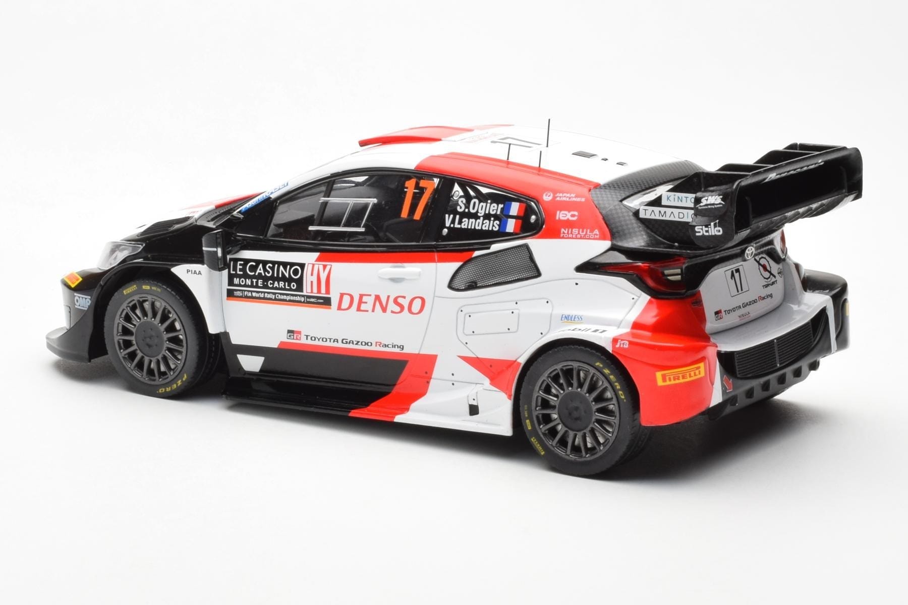 Toyota GR Yaris Rally1 #17 S. Ogier / B. Veillas Rally Monte Carlo 2023 IXO 1:18 18RMC152A Metall — bild 5 av 6