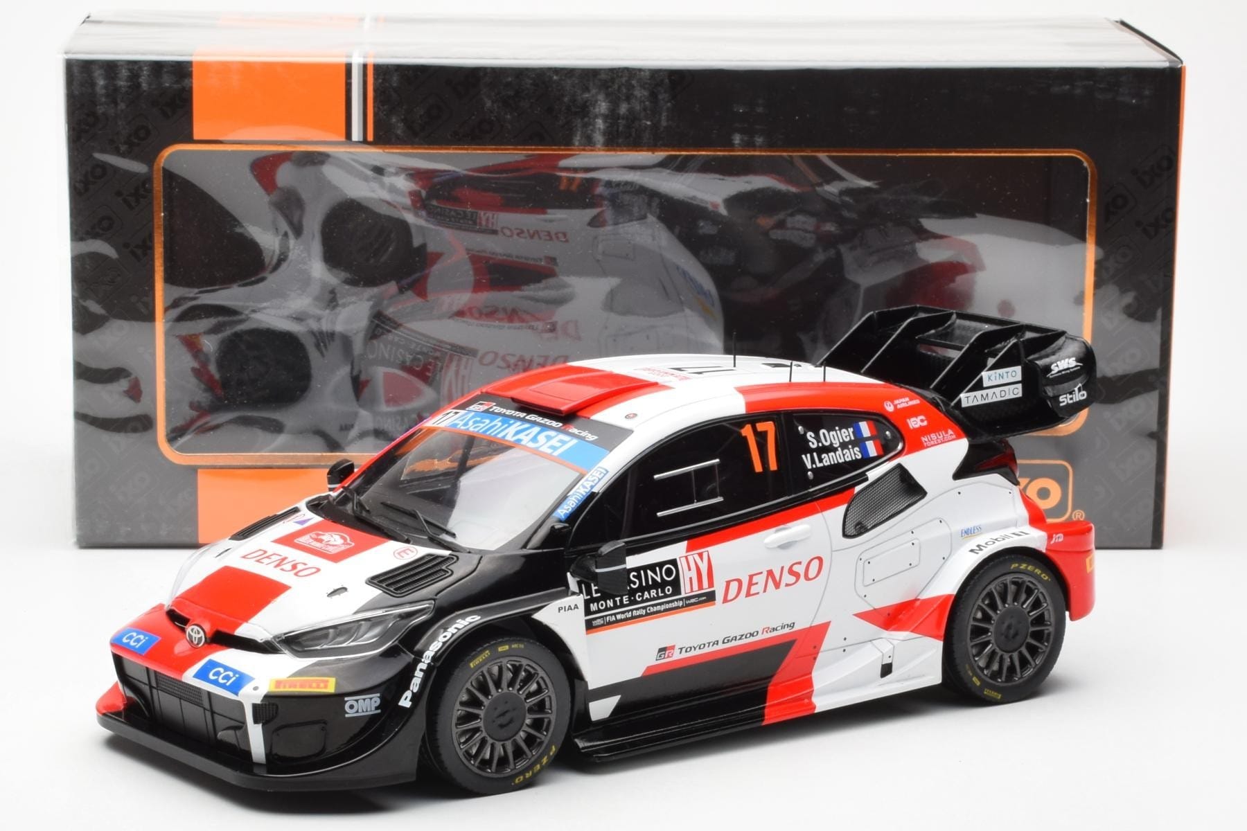 Toyota GR Yaris Rally1 #17 S. Ogier / B. Veillas Rally Monte Carlo 2023 IXO 1:18 18RMC152A Metall — bild 6 av 6