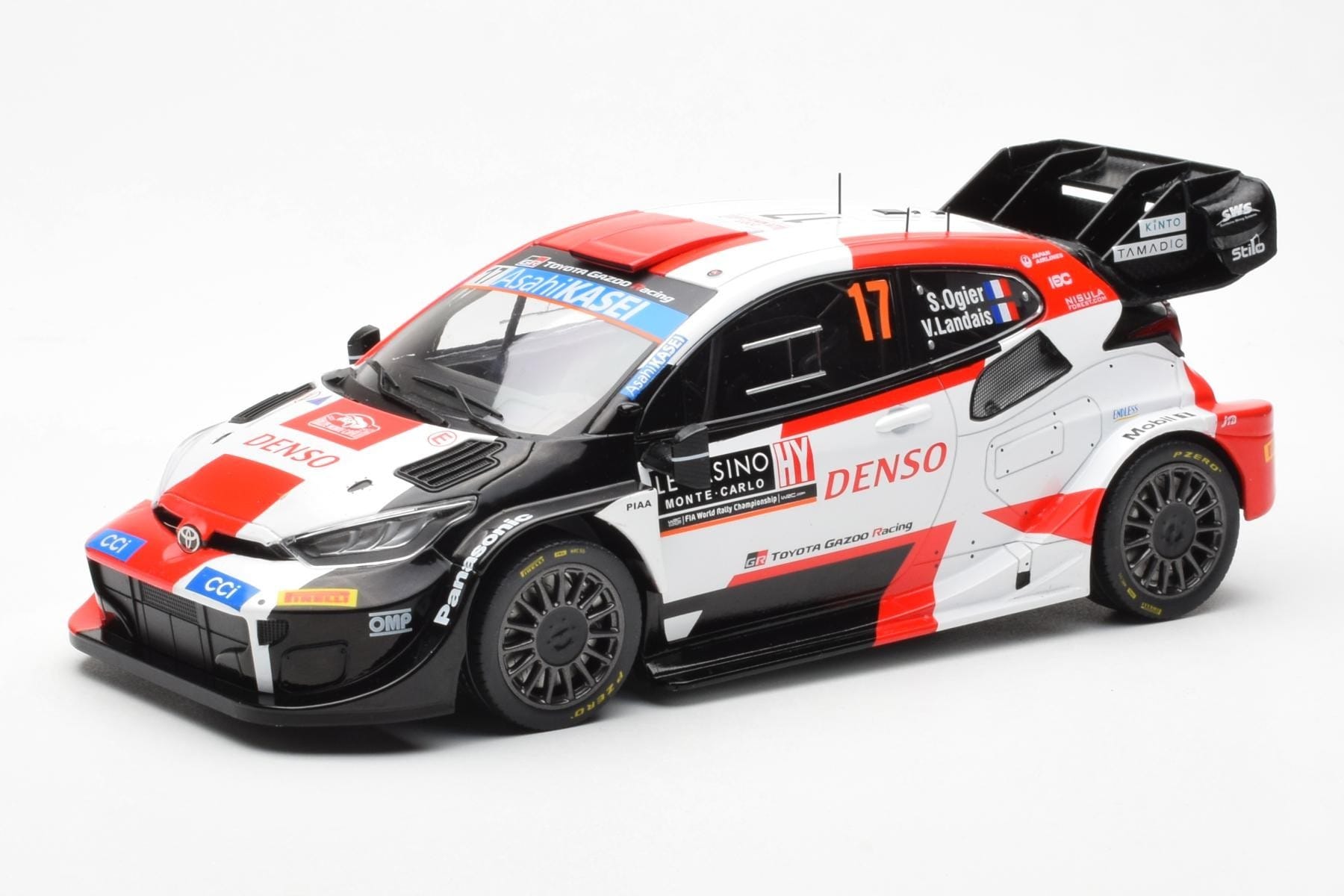 Toyota GR Yaris Rally1 #17 S. Ogier / B. Veillas Rally Monte Carlo 2023 IXO 1:18 18RMC152A Metall
