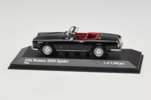 Alfa Romeo 2600 Spider Svart Minichamps 1:43 400120630 Metall