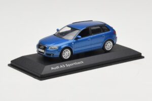 Audi A3 8P Sportback Mauritius Blue Minichamps 1:43 5010403033 Metall — bild 2 av 4