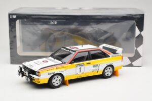 Audi Quattro A2 Audi Sport #1 W. Röhrl / C. Geistdörfer DNF Sanyo Rally of New Zealand 1984 Minichamps 1:18 155841101 Metall — bild 6 av 6