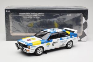 Audi Quattro #4 S. Blomqvist / B. Cederberg Audi Sport Sweden Winners International Swedish Rally 1982 Minichamps 1:18 155821 — bild 6 av 6