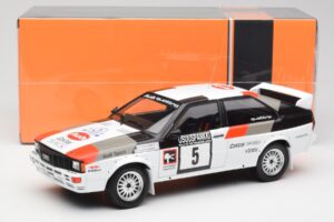 Audi Quattro #5 H. Mikkola / A. Hertz 1000 Lakes Rally 1982 IXO 1:18 18RMC094B Metall — bild 6 av 6