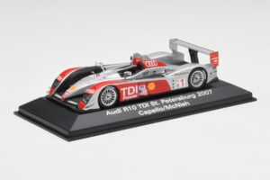 Audi R10 TDI #1 R. Capello / A. McNish / T. Kristensen 24 Hours of Le Mans 2007 Minichamps 1:43 5020700243 Metall — bild 2 av 4