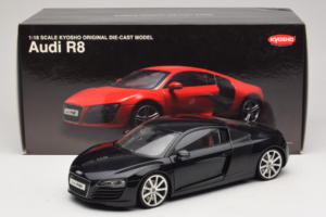 Audi R8 Svart Kyosho 1:18 09213BK Metall — bild 8 av 8