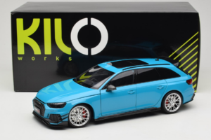 Audi RS4 B9 Avant Darwin Pro Blå Kilo Works 1:18 KLW002303 Metall — bild 8 av 8