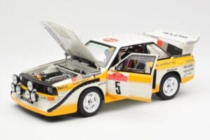 Audi Sport Quattro S1 #5 W. Rohrl / C. Geistdorfer Rally Sanremo Winner 1985 AUTOart 1:18 88503 Komposit — bild 2 av 8