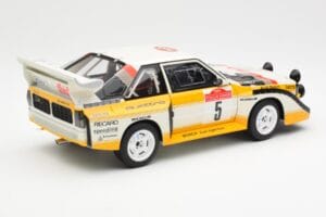 Audi Sport Quattro S1 #5 W. Rohrl / C. Geistdorfer Rally Sanremo Winner 1985 AUTOart 1:18 88503 Komposit — bild 3 av 8