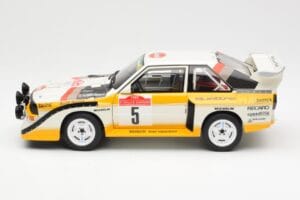 Audi Sport Quattro S1 #5 W. Rohrl / C. Geistdorfer Rally Sanremo Winner 1985 AUTOart 1:18 88503 Komposit — bild 4 av 8