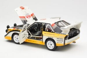 Audi Sport Quattro S1 #5 W. Rohrl / C. Geistdorfer Rally Sanremo Winner 1985 AUTOart 1:18 88503 Komposit — bild 5 av 8