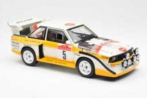 Audi Sport Quattro S1 #5 W. Rohrl / C. Geistdorfer Rally Sanremo Winner 1985 AUTOart 1:18 88503 Komposit — bild 6 av 8