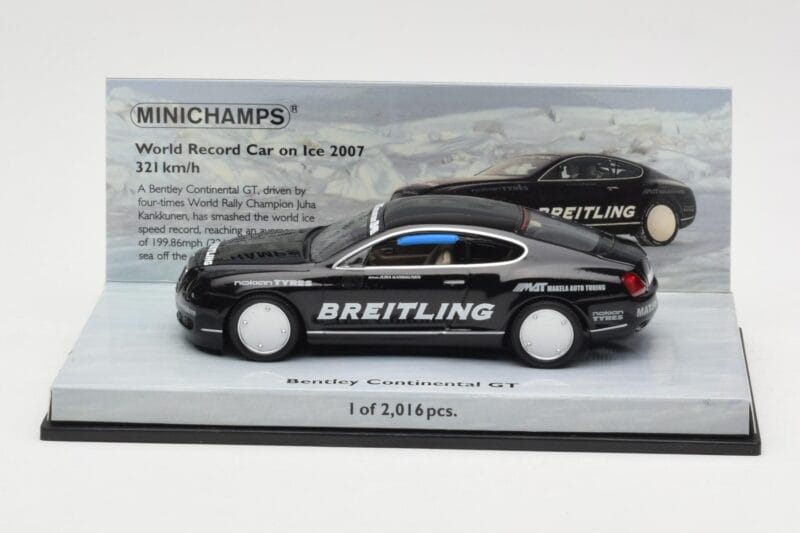 Bentley Continental GT World Record Car on Ice Svart Minichamps 1:43 436139026-O Metall
