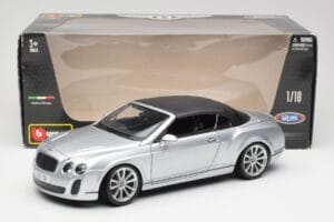 Bentley Continental Supersports Cabriolet 1:a Generation Silver Bburago 1:18 18-11037S Metall — bild 8 av 8