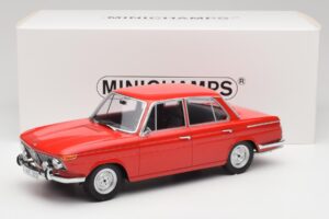 BMW 1800 Ti Karmin Röd Minichamps 1:18 107024001 Metall — bild 6 av 6