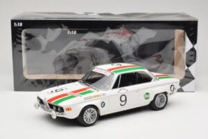 BMW 2800 CS E9 #9 Castrol BMW T. Moorkens / E. Haxhe 24 Hours of Spa 1971 Minichamps 1:18 155712709 Metall — bild 6 av 6
