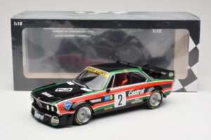 BMW 3.0 CSL E9 #2 Luigi Racing J-M. de Wael / A. de Fierlant Winners GP Nurburgring 1976 Minichamps 1:18 155762502 Metall — bild 6 av 6