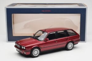 BMW 325i E30 Touring Röd Metallic Norev 1:18 183218 Metall — bild 6 av 6