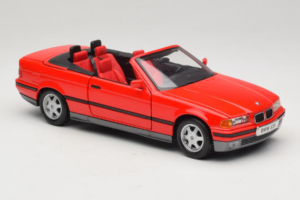 BMW 325i E36 Cabriolet Röd Maisto 1:18 50229 Metall — bild 6 av 8