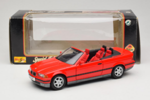 BMW 325i E36 Cabriolet Röd Maisto 1:18 50229 Metall — bild 8 av 8