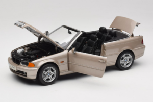 BMW 328i E46 Cabriolet Sand Beige Metallic Kyosho 1:18 80430009756 Metall — bild 2 av 9